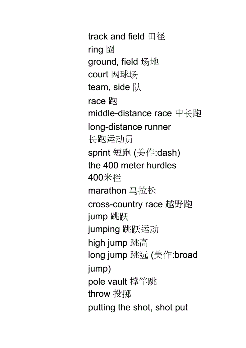 体育用英语怎么说(我擅长体育用英语怎么说)