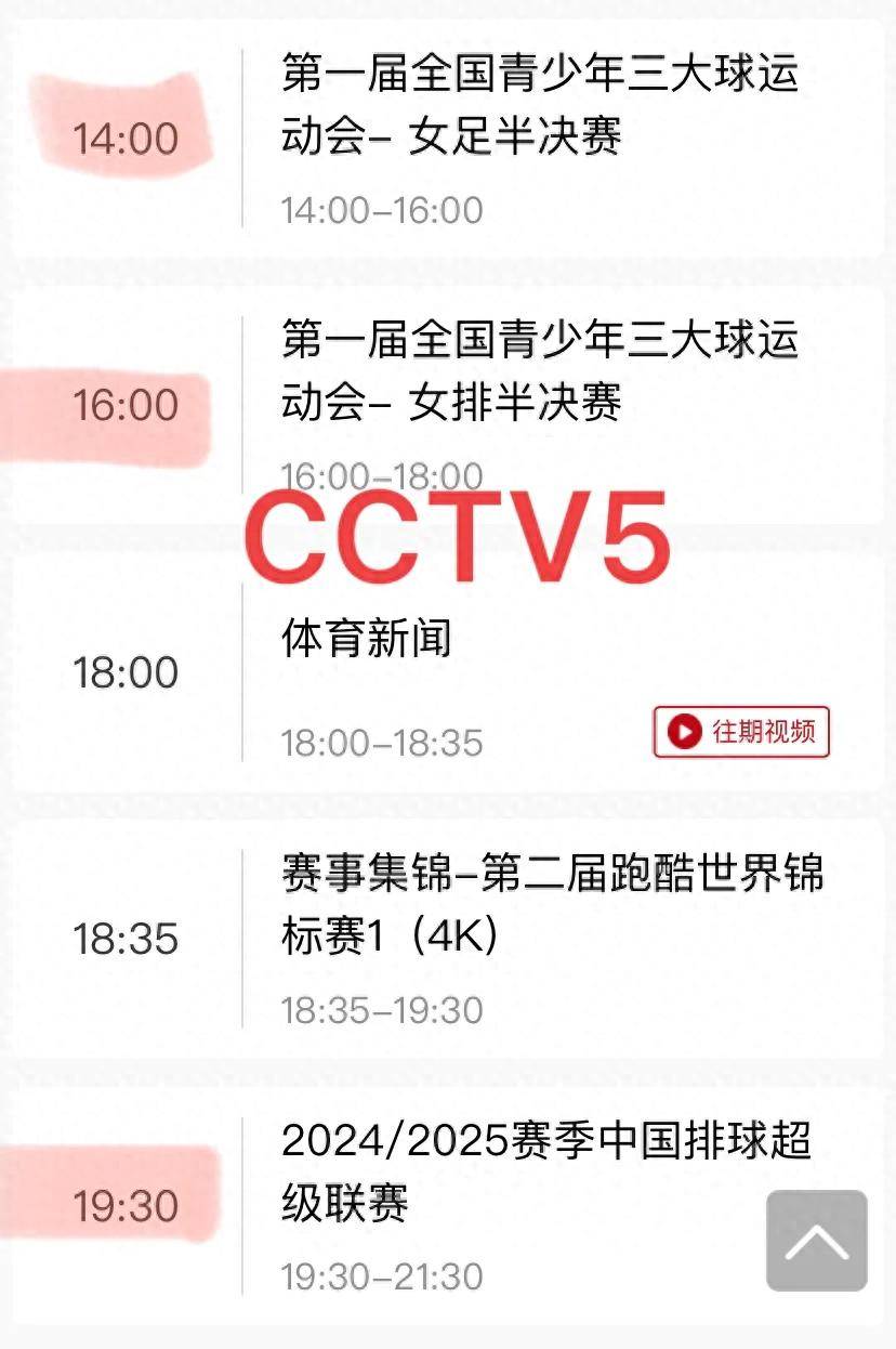 央视cctv5体育频道(央视cctv5体育频道节目表)