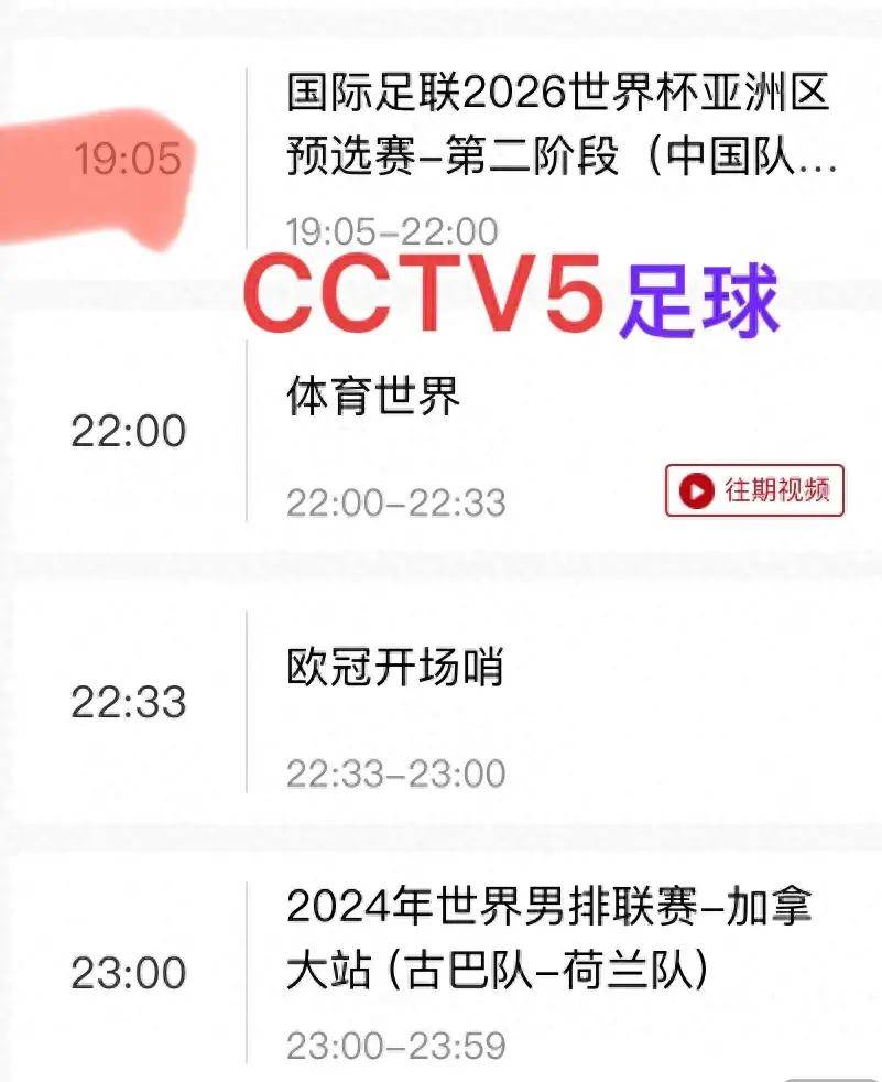 cctv5体育节目表直播(cctv5体育节目表央视网)